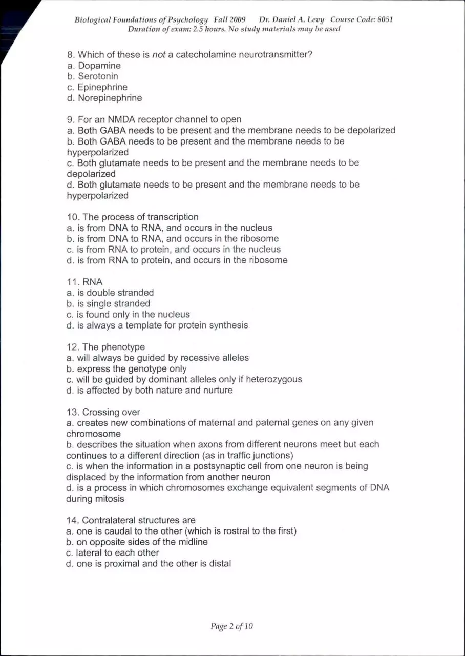 Page 3 of 20, bio 5 blank