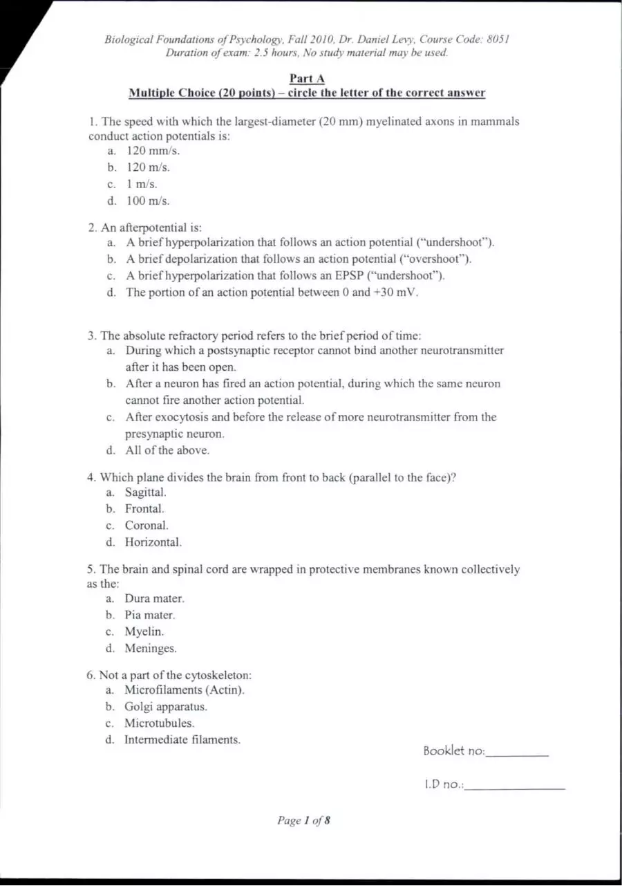 Page 1 of 16, bio 6 blank