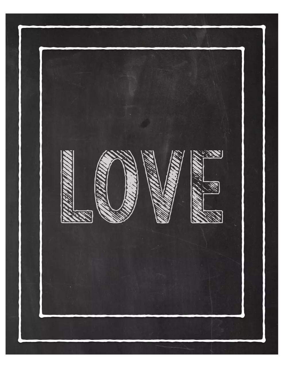 Page 1 of 1, Love Chalk 8x10