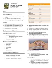 Page 1, ANESTHESIA for Labor and Delivery