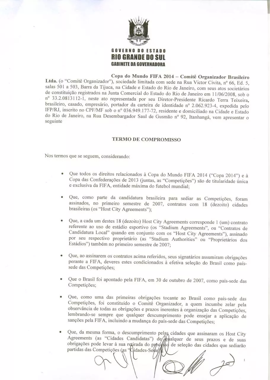 Page 1 of 5, TermoCompromisso