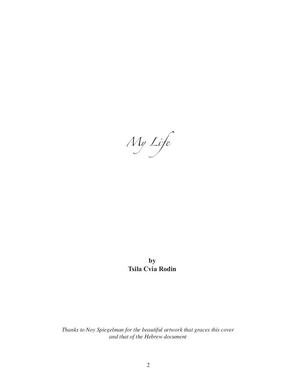 Page 2 of 41, Cvia Rodin Life Story