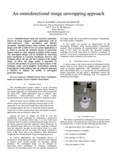 Page 1, An omnidirectional image unwrapping approach