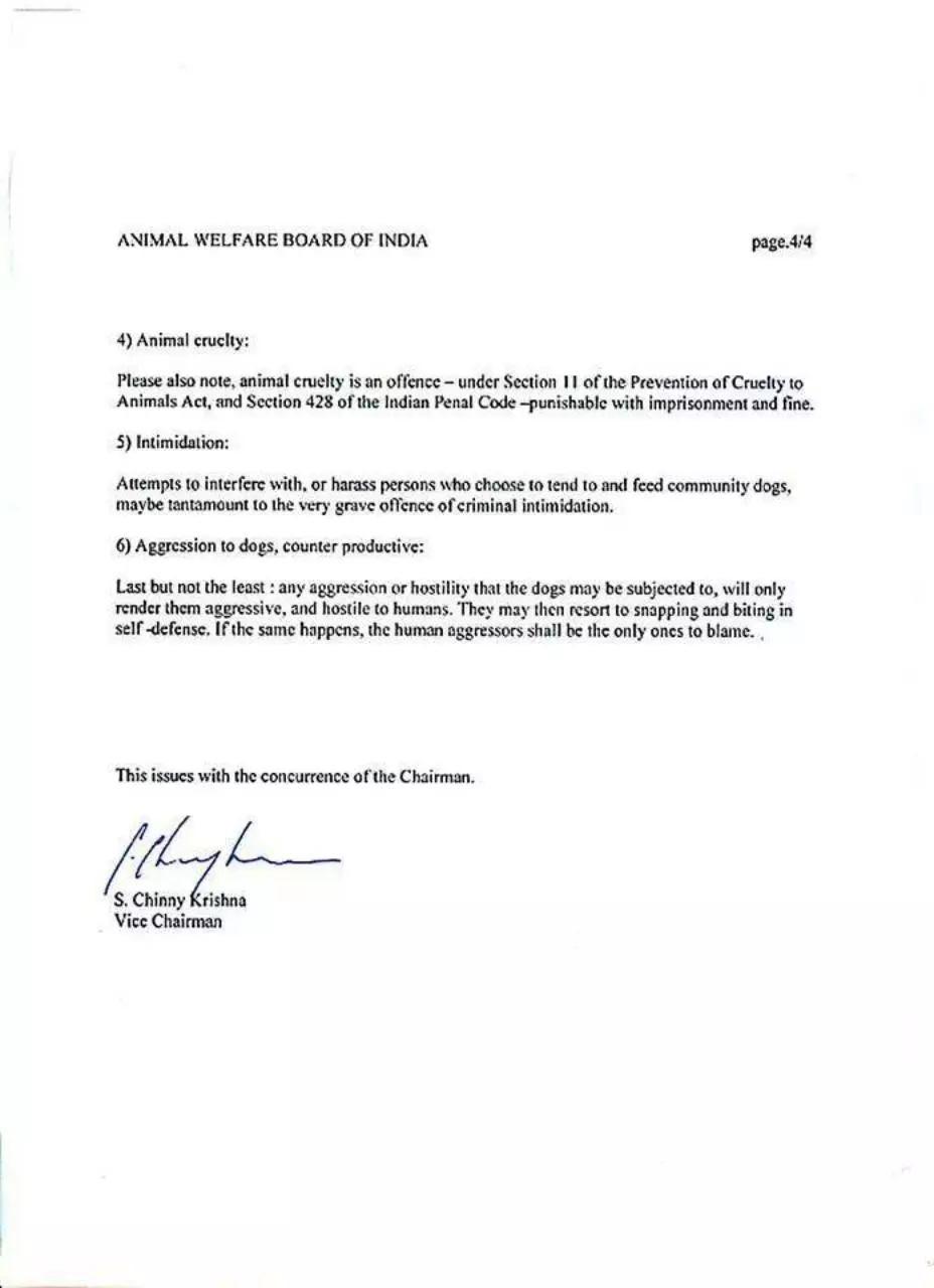Page 5 of 5, Animal Welfare Board India