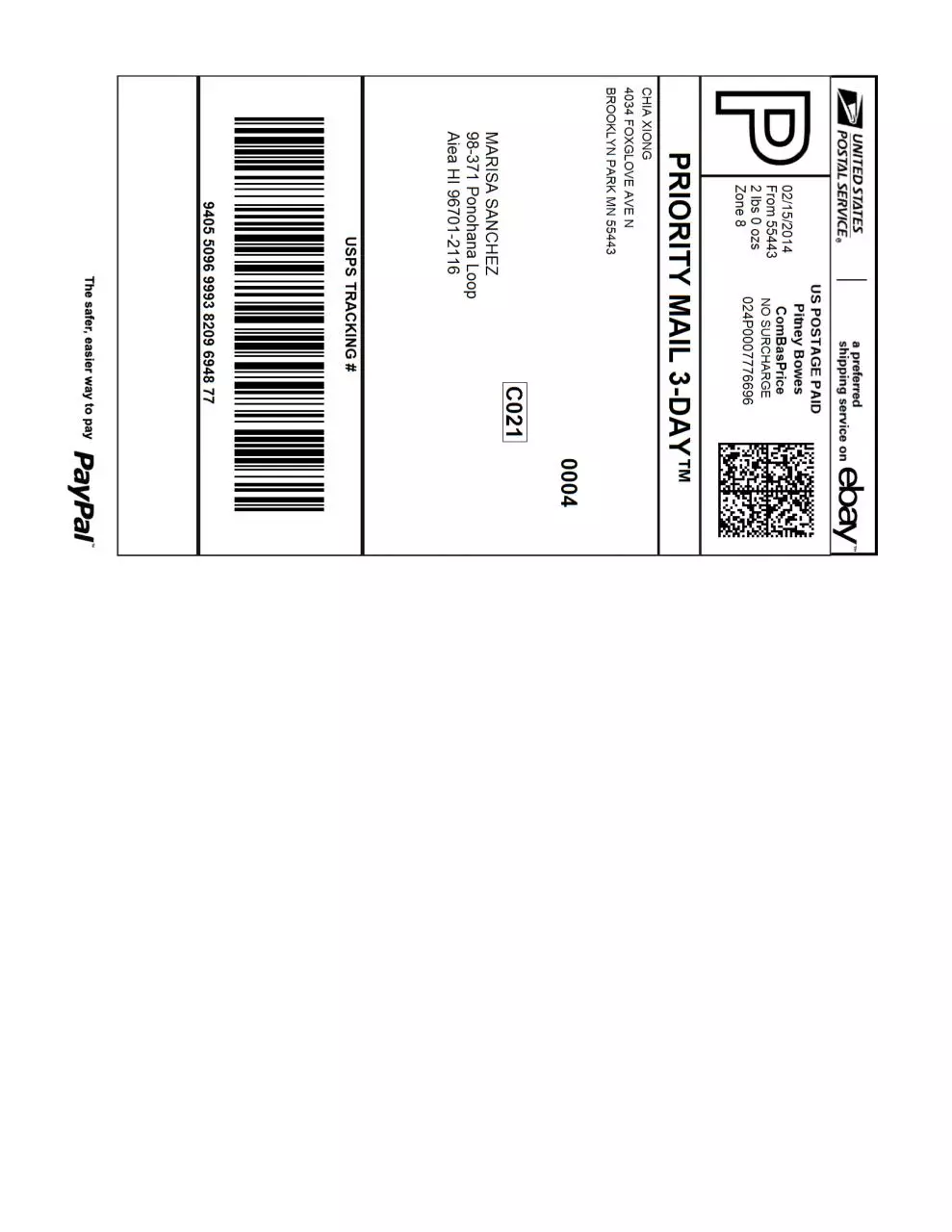 Document preview - Print Shipping labels.pdf - Page 1/1
