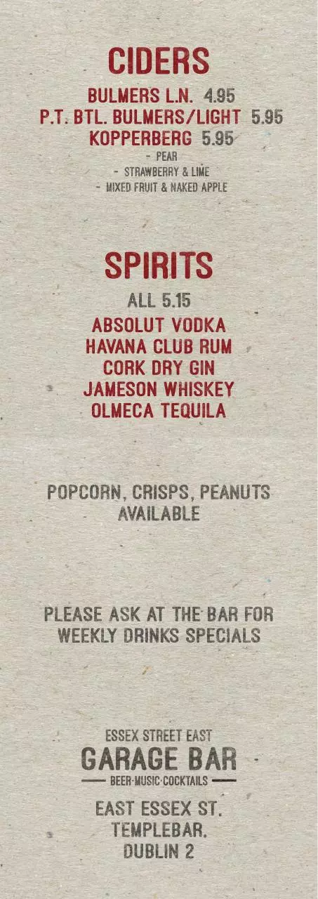 Page 4 of 4, Garage Menu Draft 7 Grey