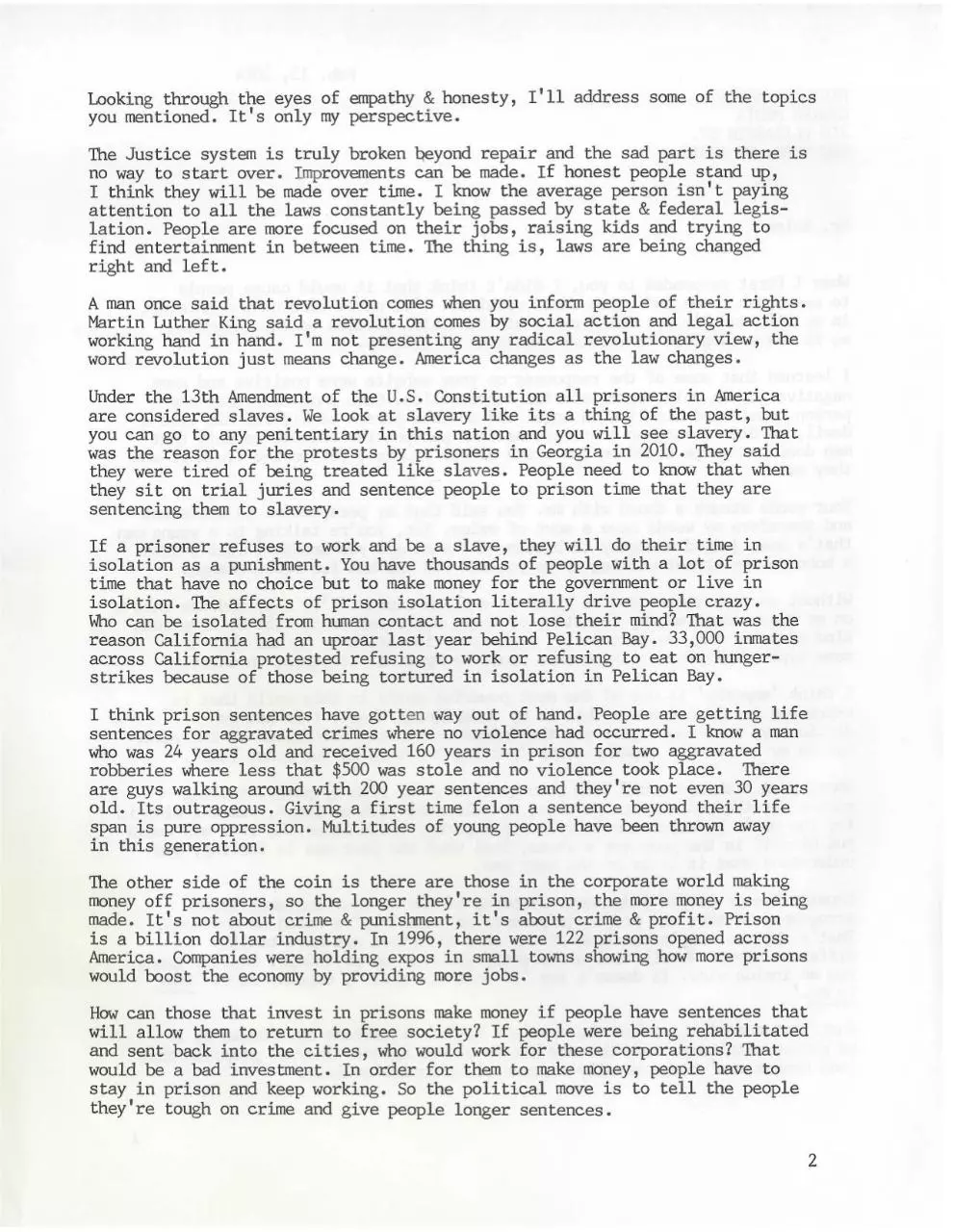 Page 2 of 7, letter from ray jasper