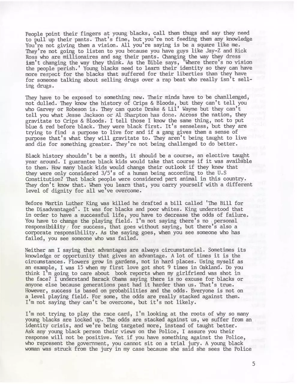 Page 5 of 7, letter from ray jasper