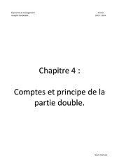 Page 1, Chapitre 4 Comptes et principe de la partie double
