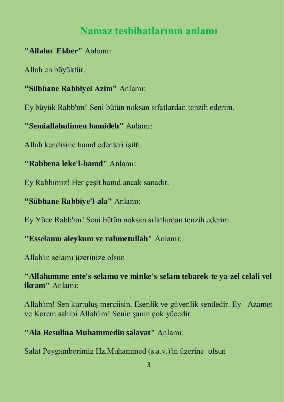 Page 3 of 28, Namaz Sureleri Yeni Tam baskı