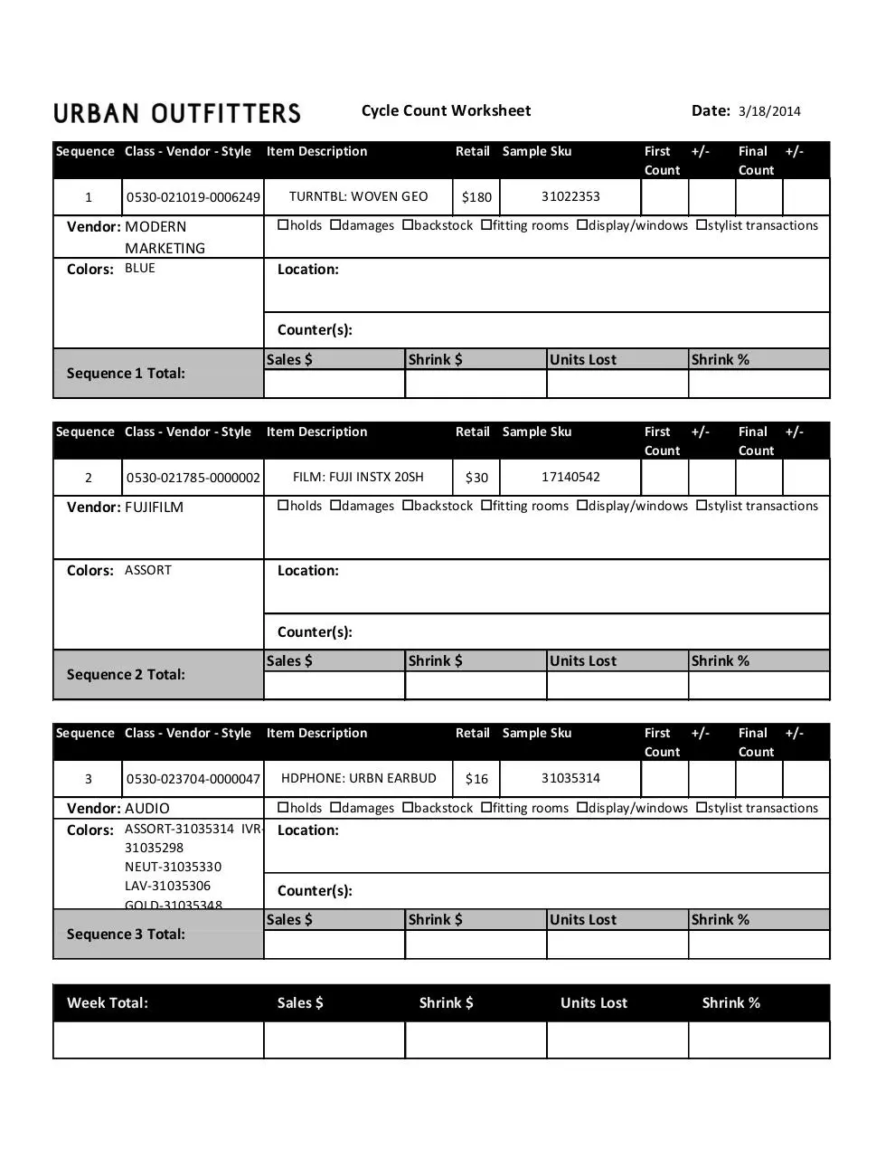 Document preview - Urban Cycle Count Worksheet MARCH18.pdf - Page 1/1