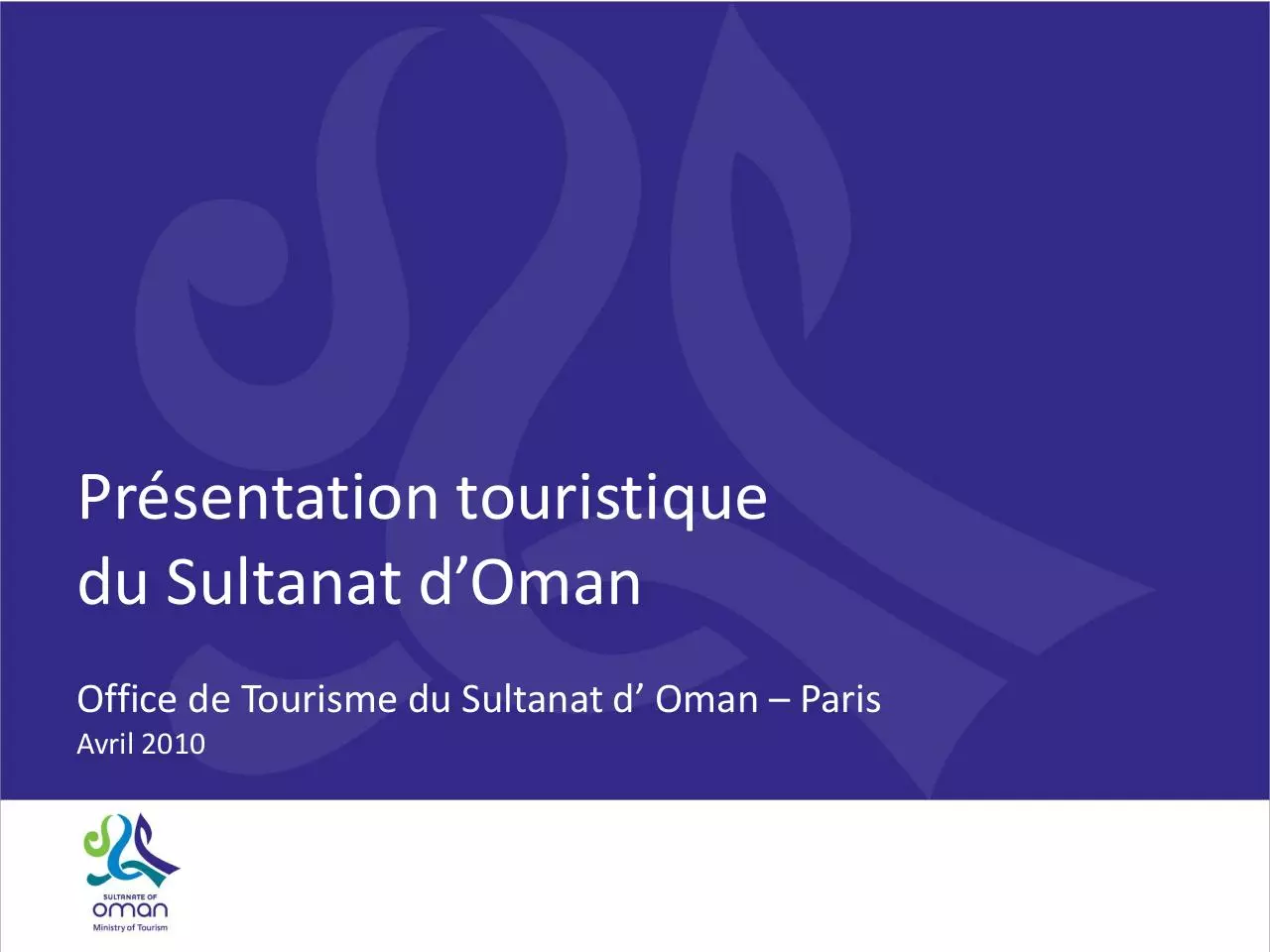 Page 1 of 99, Presentation Oman Avril 2010