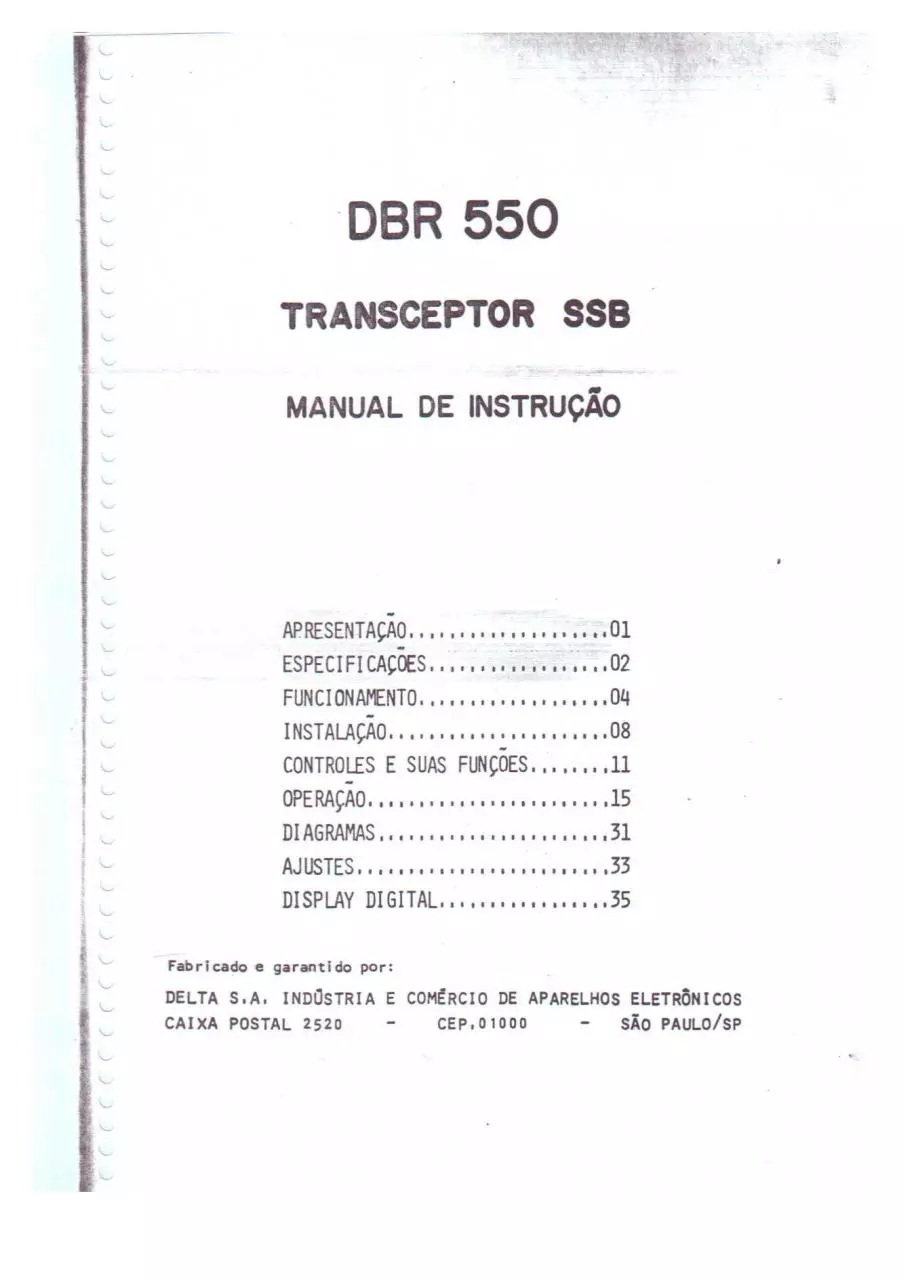 Page 2 of 37, delta dbr550manualcompletoeesquema 100202211955 phpapp02