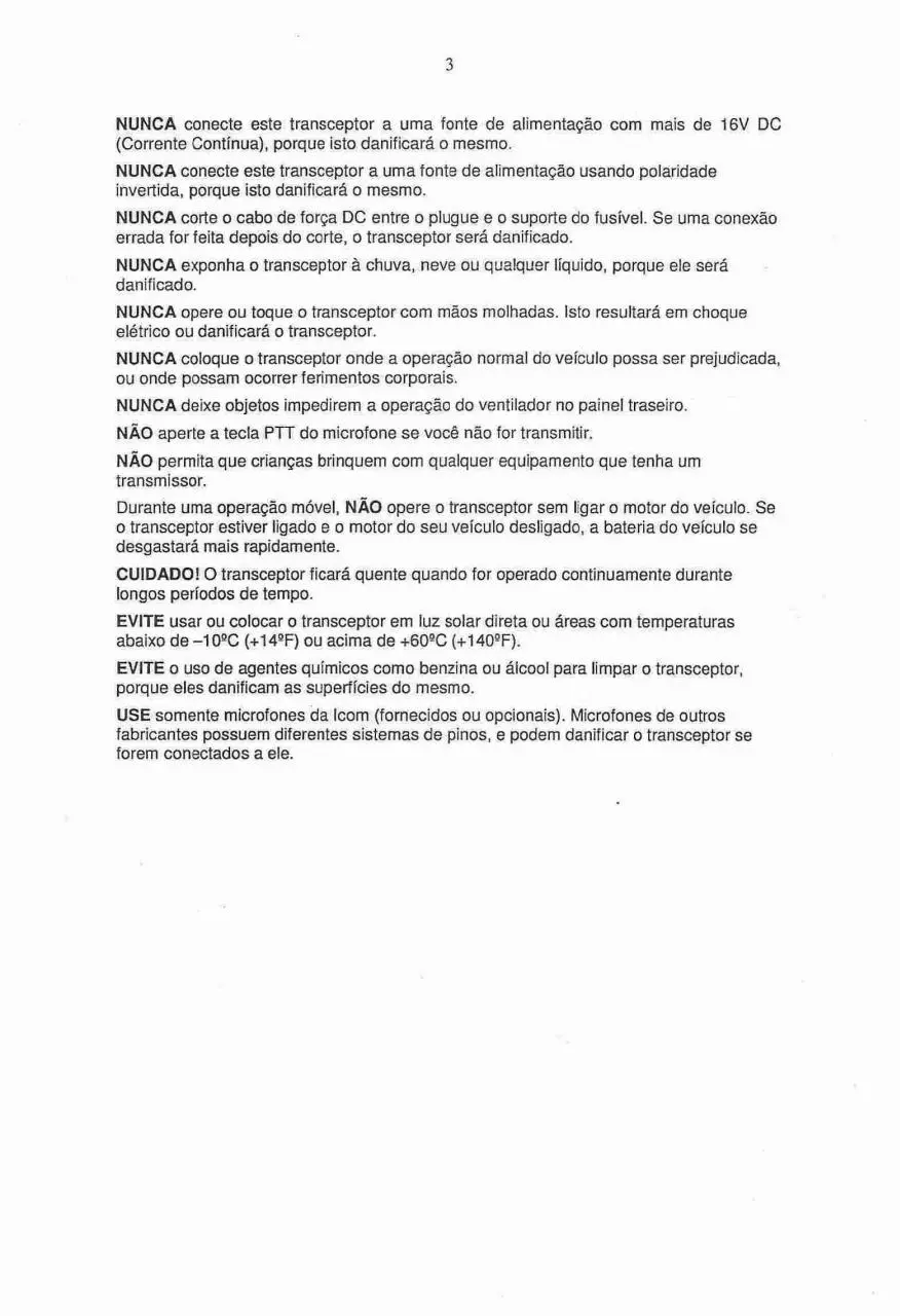 Page 3 of 83, ic v8000manualportugues