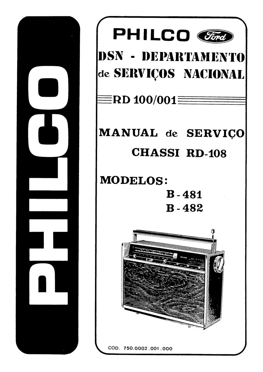 Page 1 of 31, PHILCO 481 482 SERVICE MANUAL COMPLETO