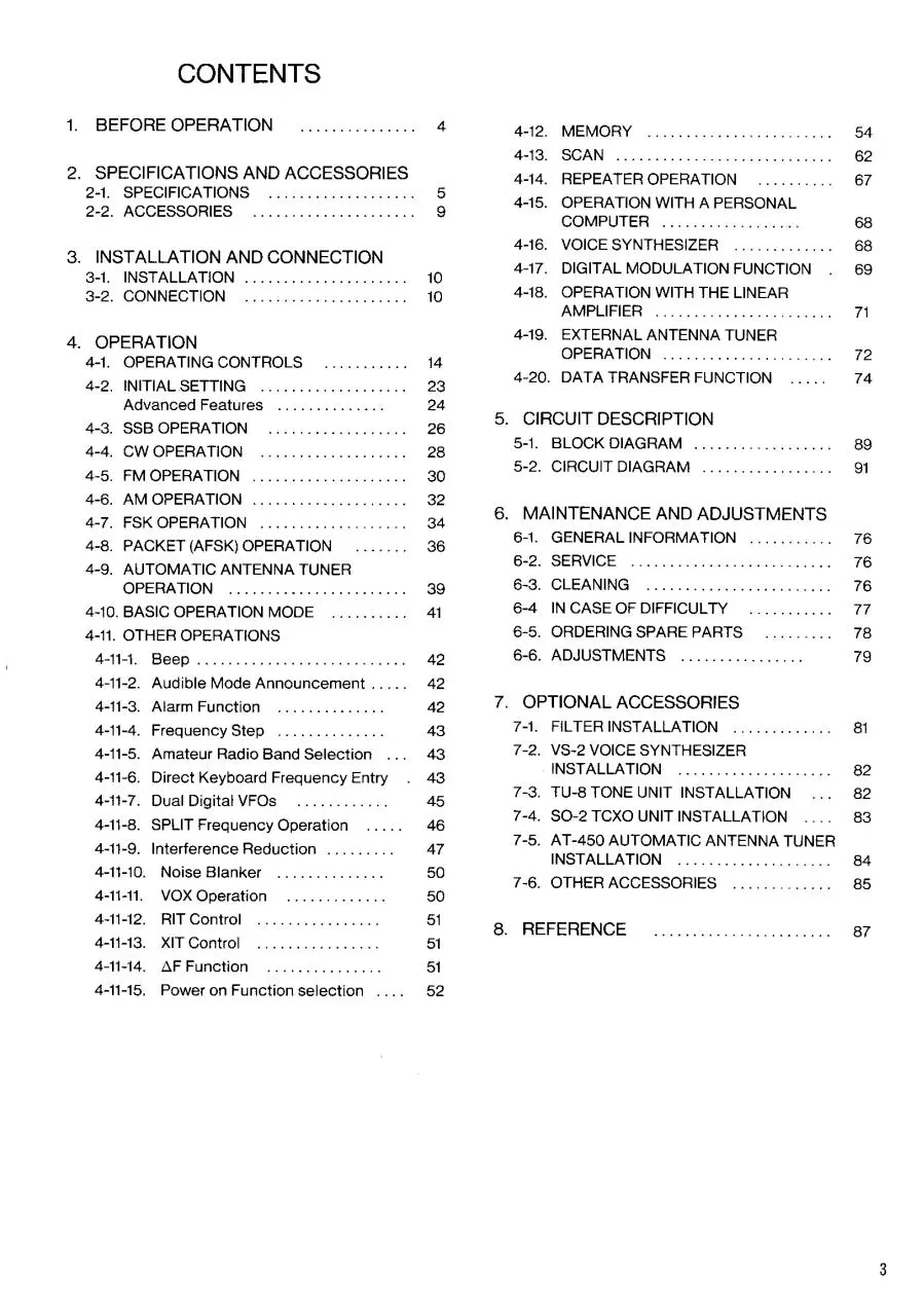 Page 3 of 91, ts 450sinstructionmanual
