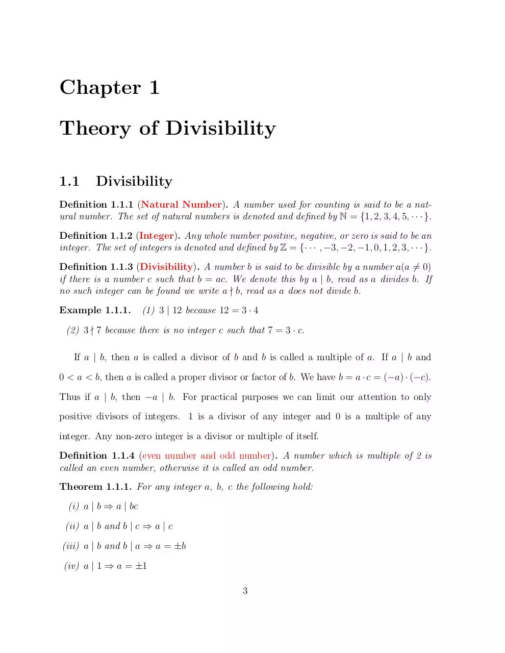 Page 4 of 70, theory of numbers