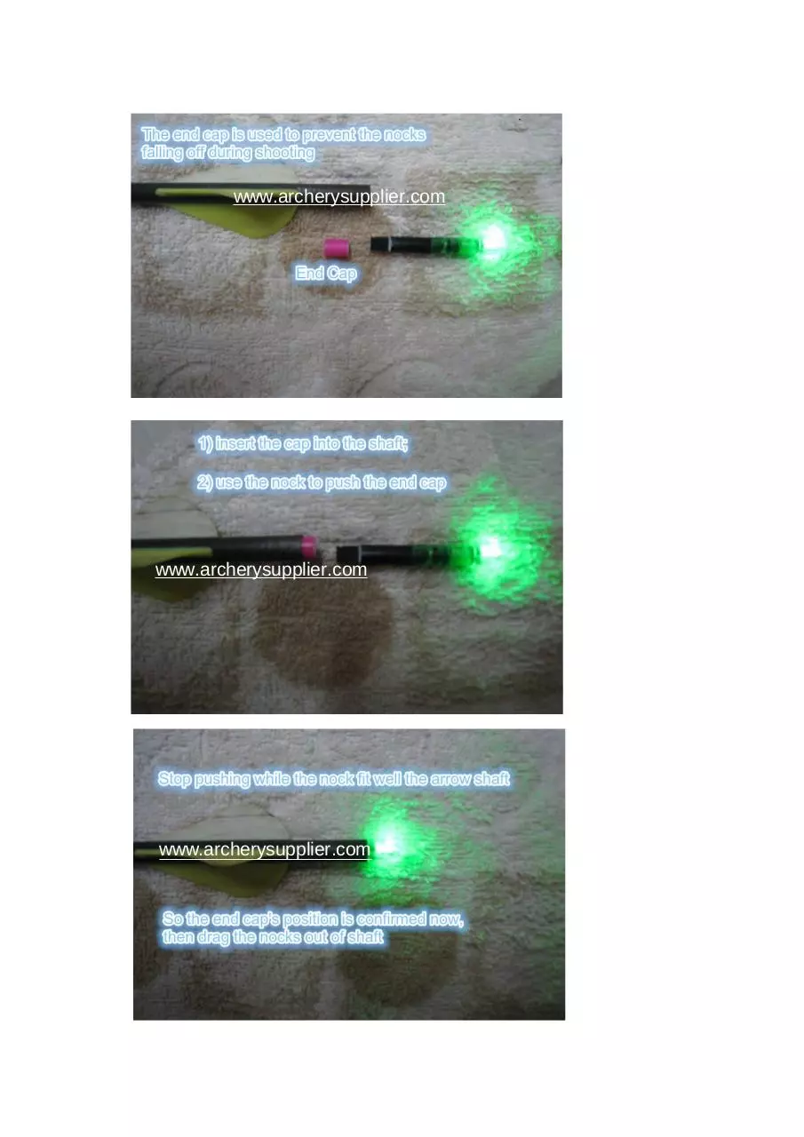 Page 1 of 2, instruction of lighted nocks