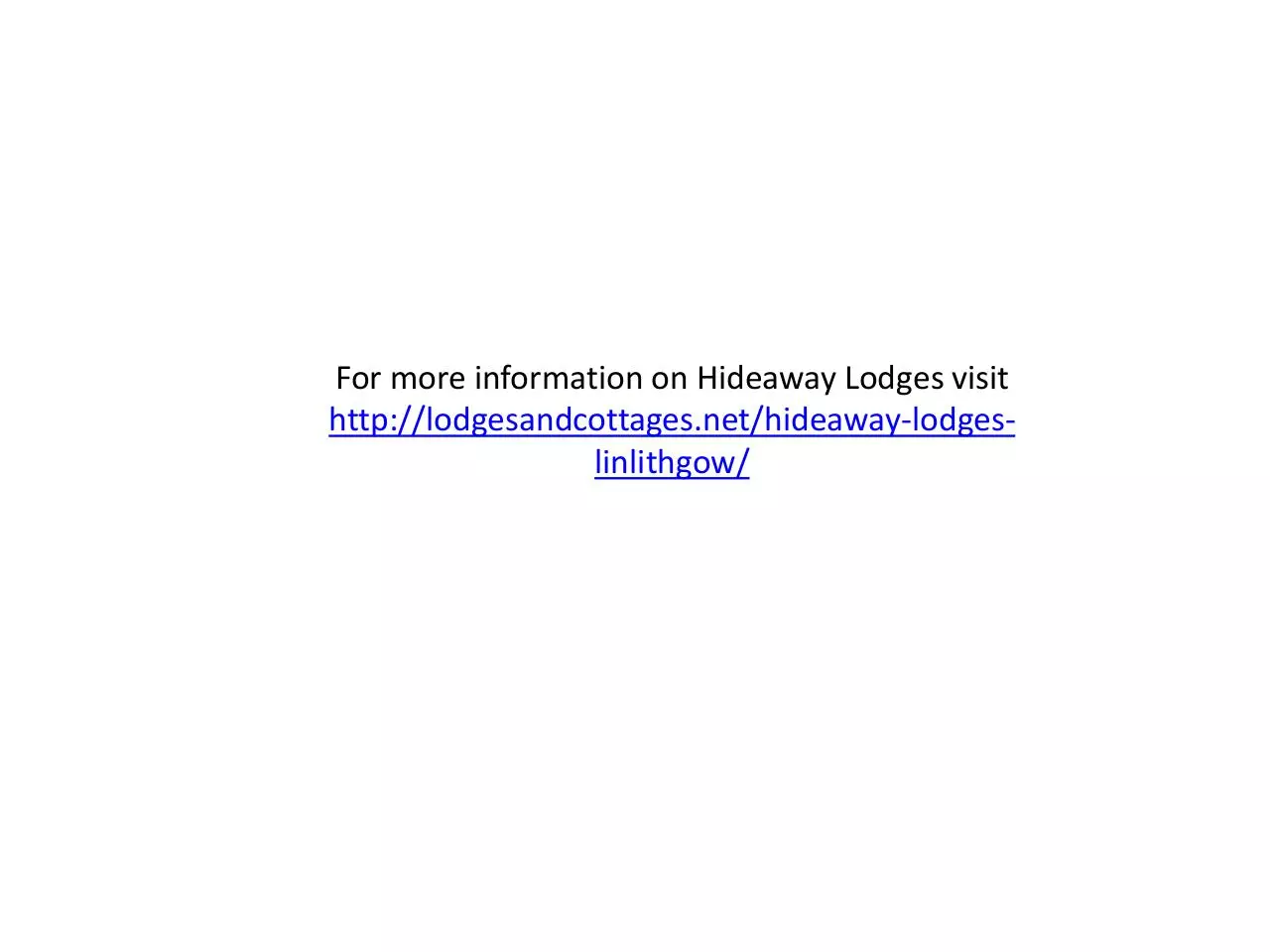 Page 4 of 4, Hideaway Lodges