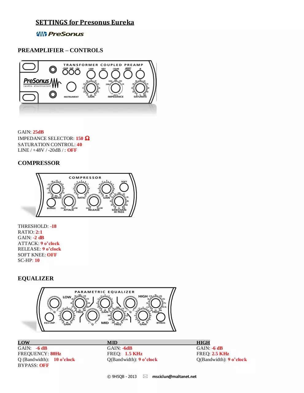 Page 3 of 14, Setup 9H5QB new 2013