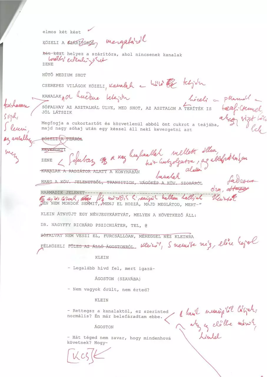 Page 4 of 9, Kéziratos utolsó forgatókönyv és tipók