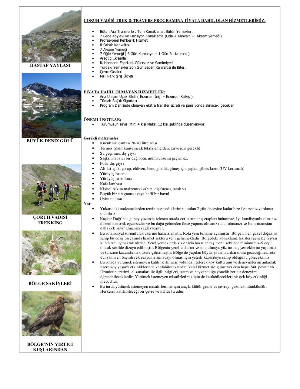 Document preview Kackar DaÄŸlarÄ± Milli ParkÄ± ve Ayder Turu.pdf - page 2/2