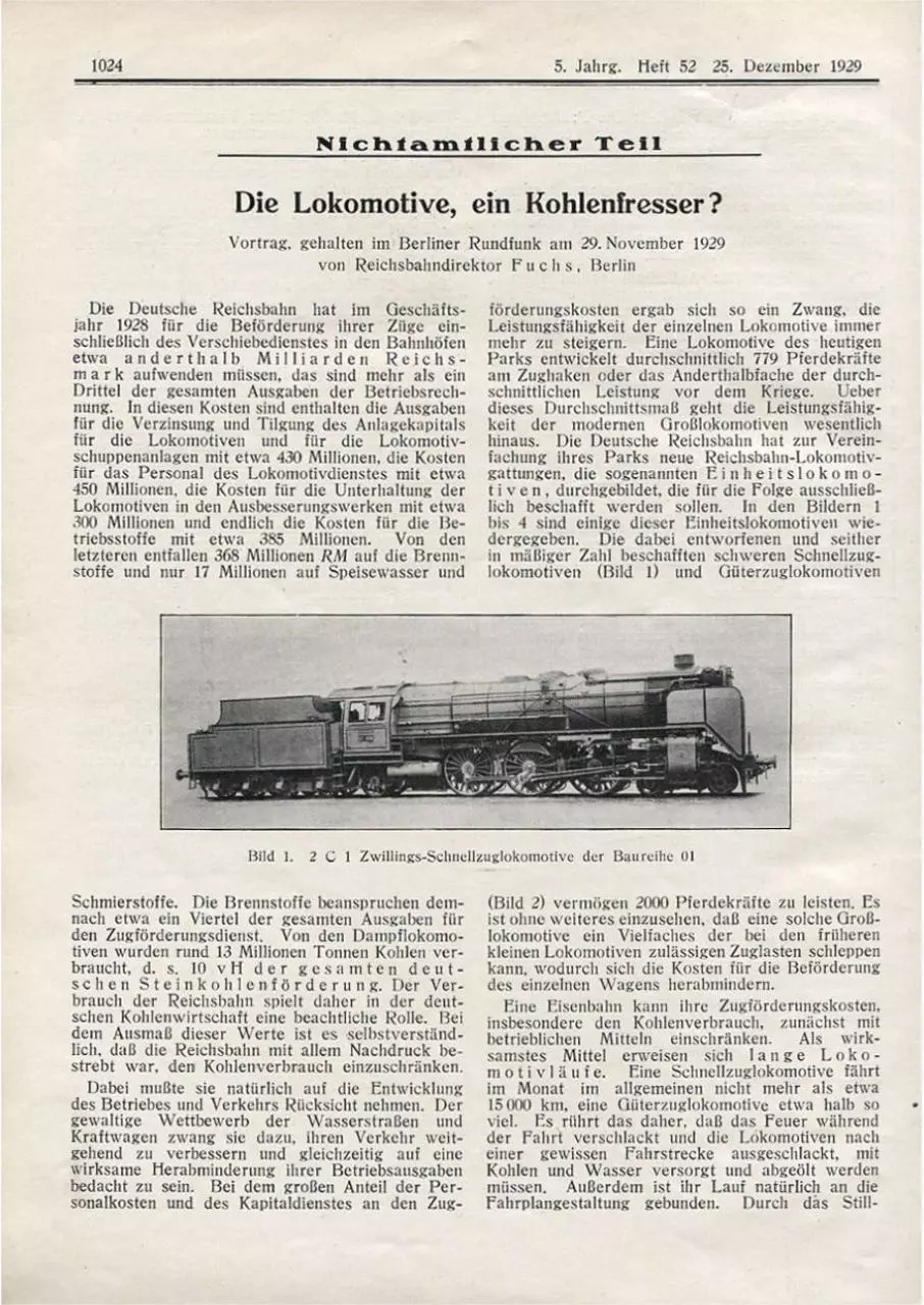 Page 1 of 6, Die Reichsbahn