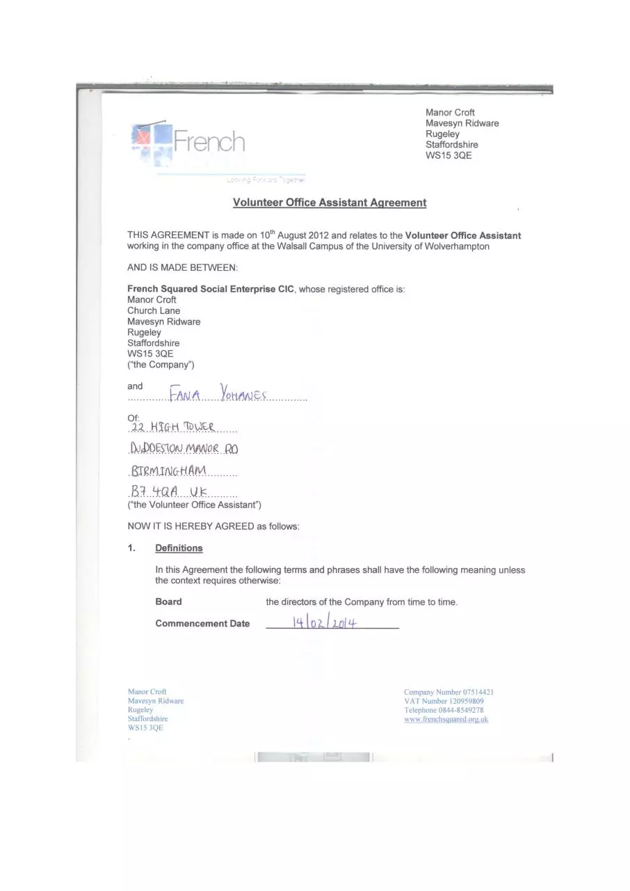 Page 1 of 5, learning assignment