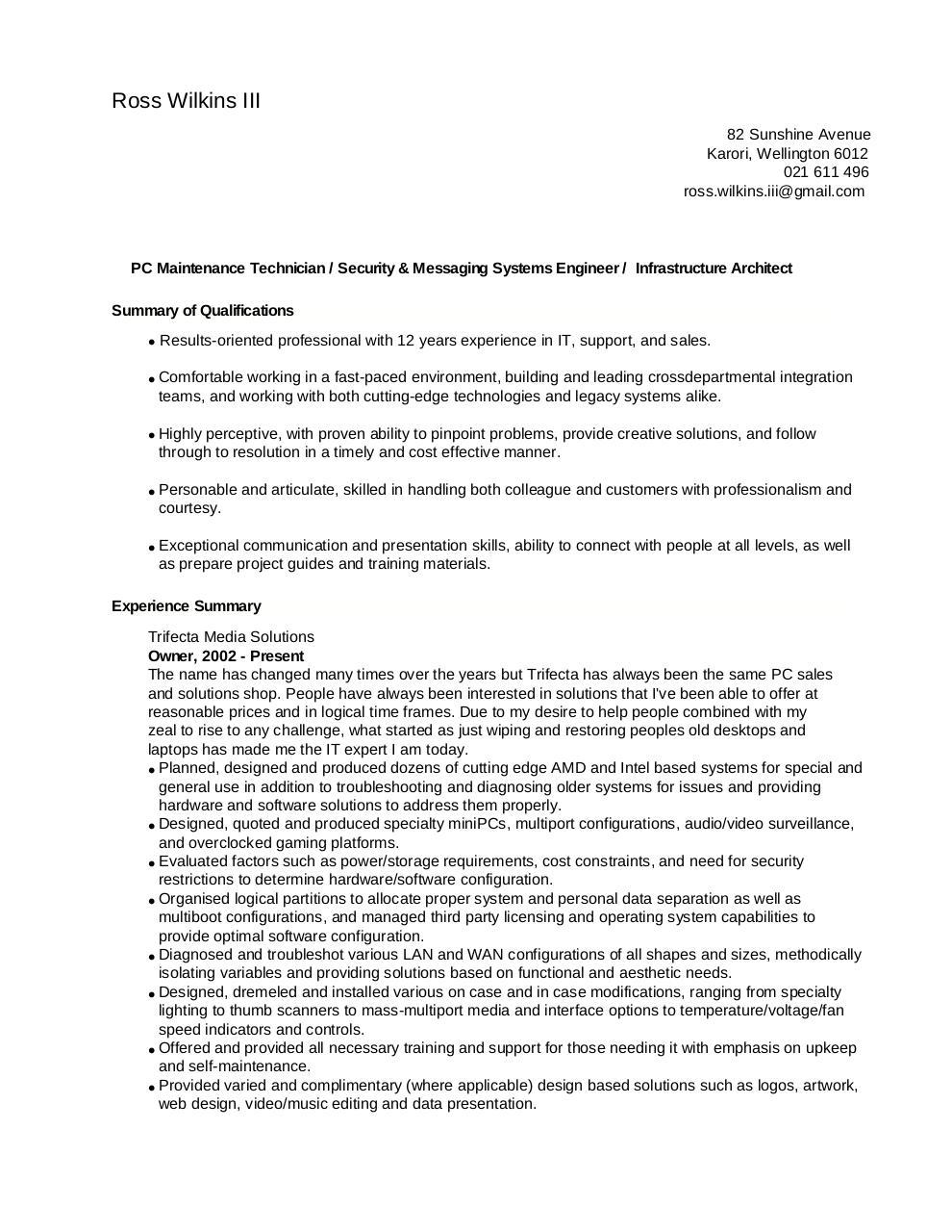 Document preview RossWilkinsCV2014v5.pdf - page 1/3