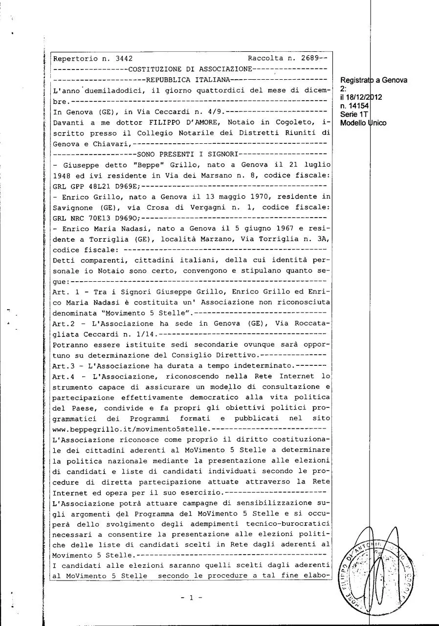 Page 1 of 5, M5Sattocostitutivo