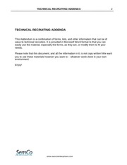 Page 2, SemCo Technical Recruiting Addenda