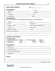 Page 5, SemCo Technical Recruiting Addenda