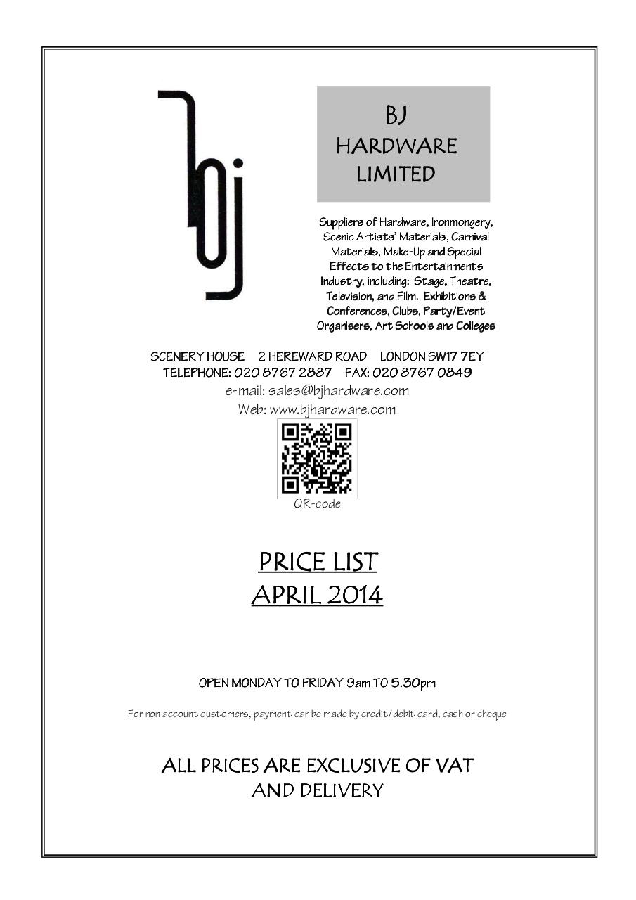 April 2014 Price List.pdf - page 1/53
