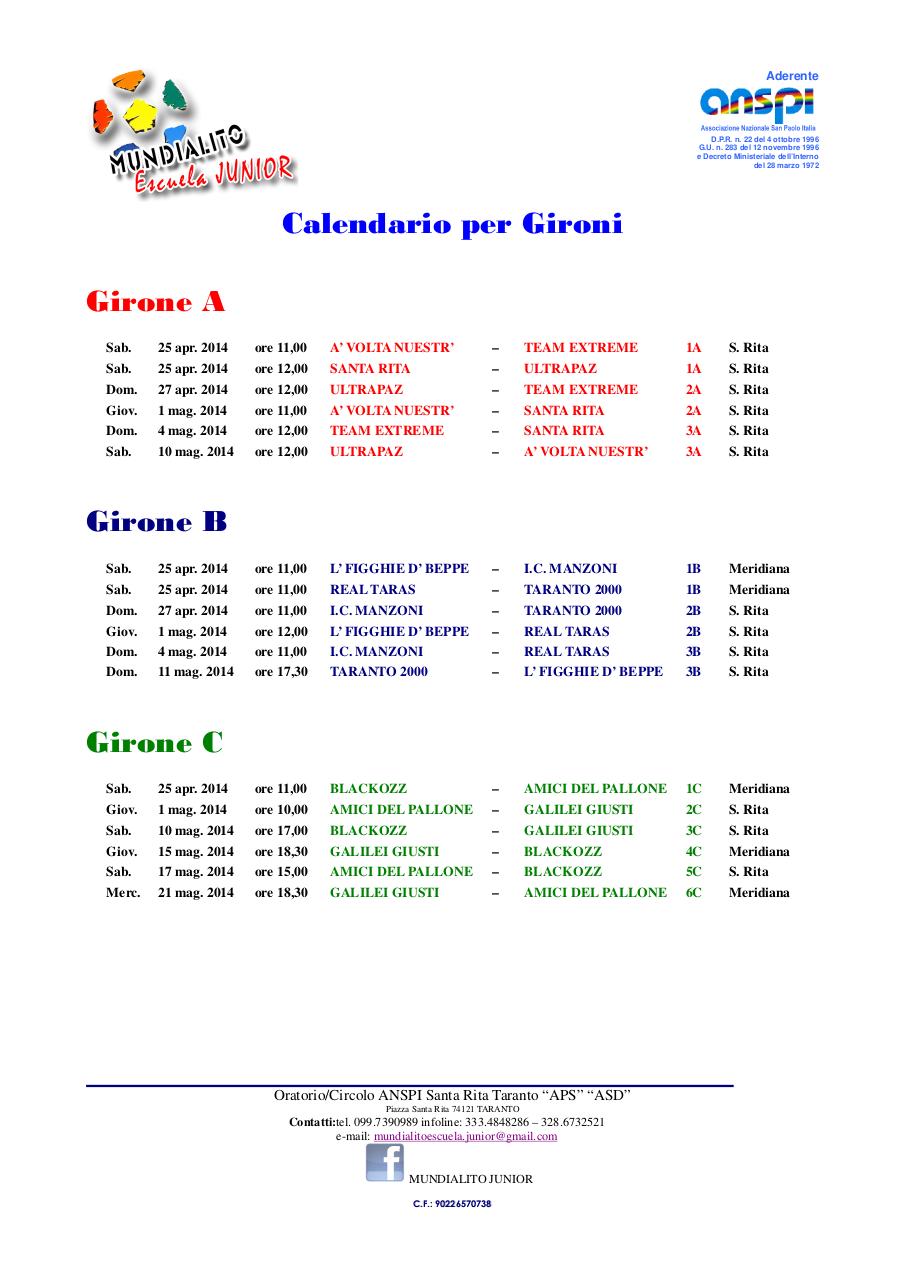 Document preview calendario XII Mundialito Junior 2014 rev 08052014.pdf - page 2/2