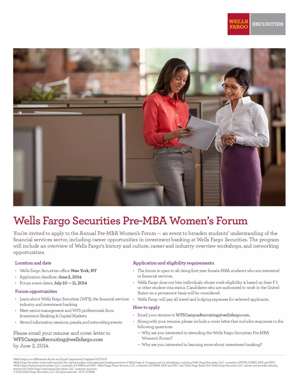 Document preview - WCS-1178149_WFS_Pre-MBA_Women's_Forum_2014-FNL.pdf - Page 1/1