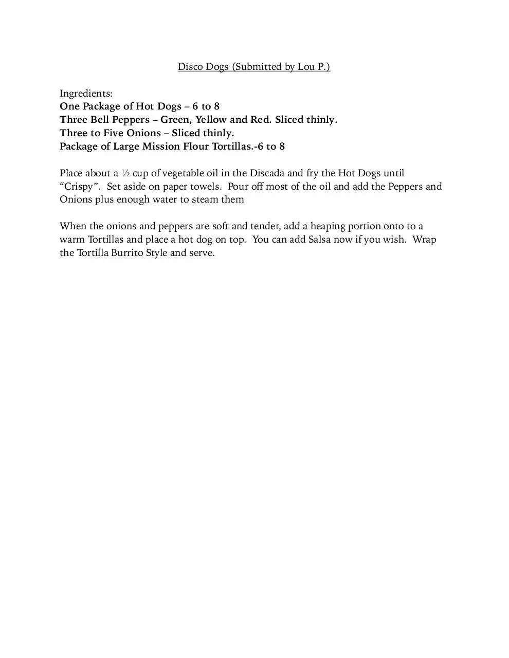 Page 1 of 1, disco dogs