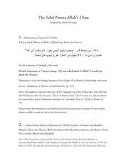 Page 1, The Salaf Proves Allah