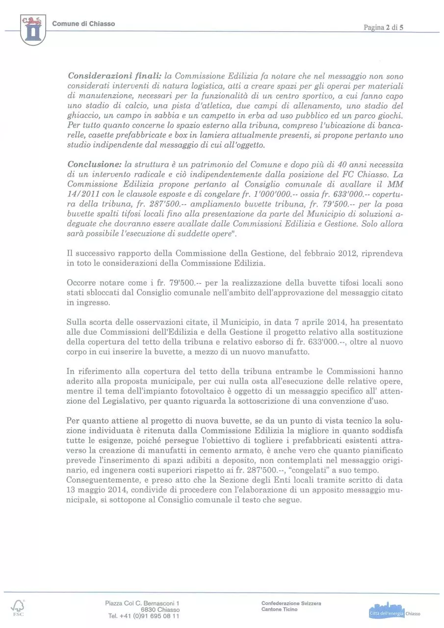 Page 2 of 5, Manufatto per buvette e deposito Riva IV