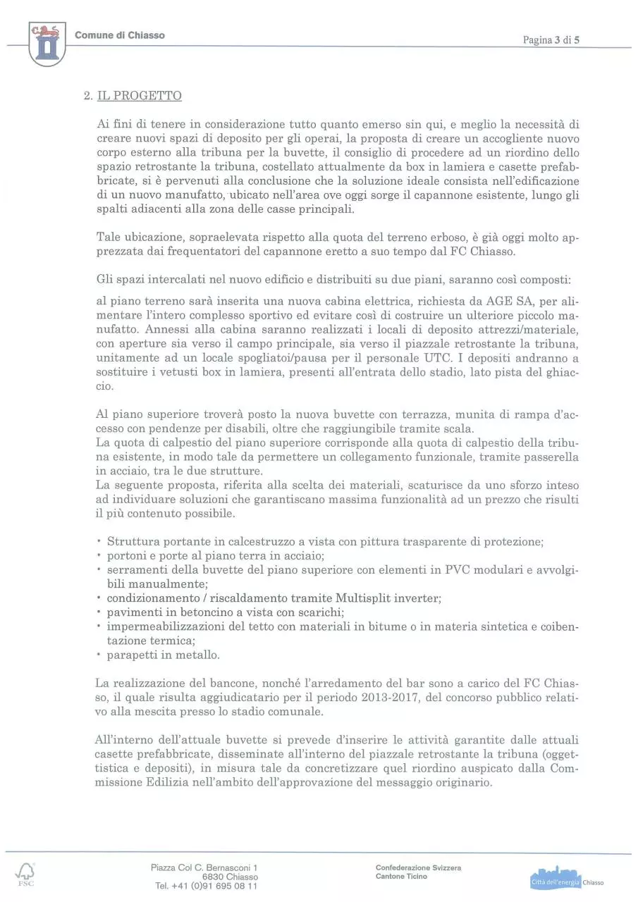 Page 3 of 5, Manufatto per buvette e deposito Riva IV