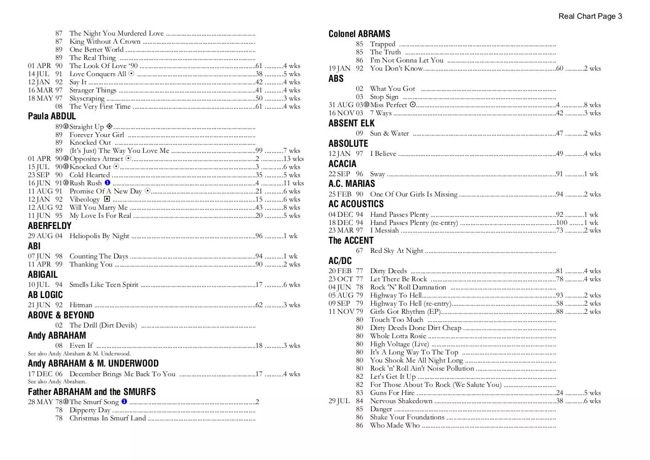 Page 3 of 25, A Chart