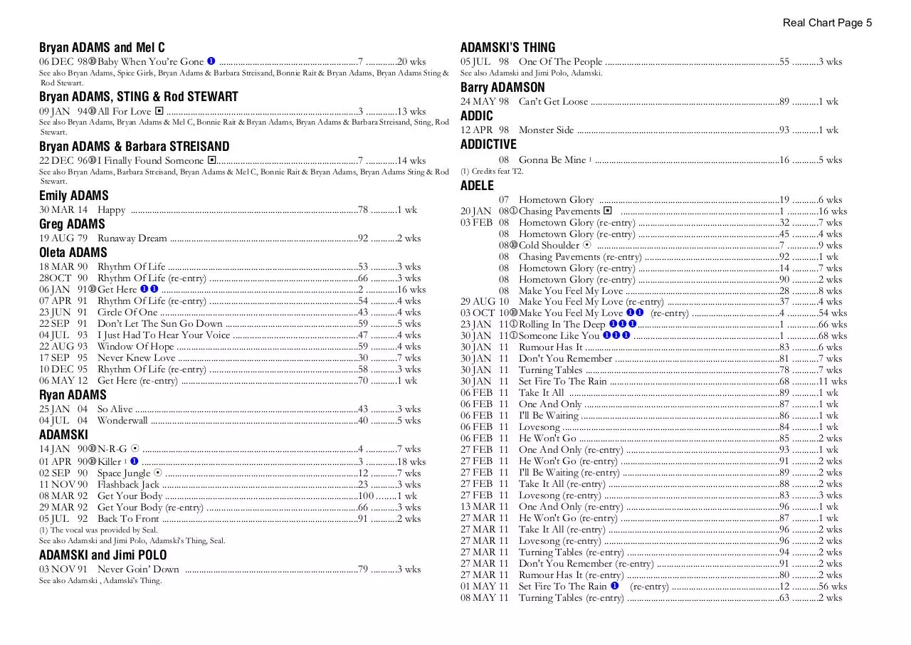 Page 5 of 25, A Chart
