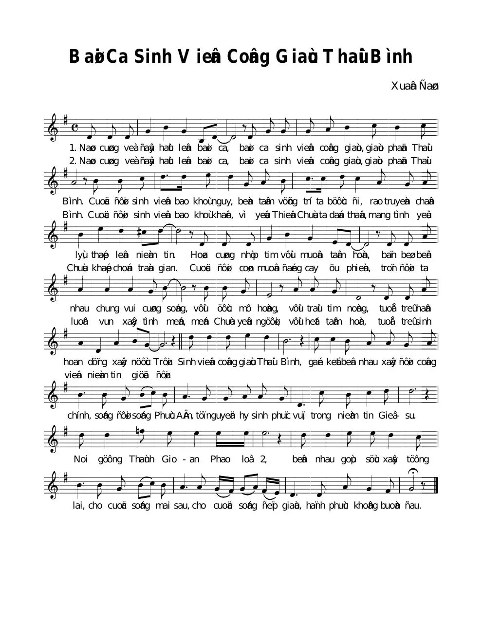 Page 1 of 1, bai ca sinh vien cong giao thai binh