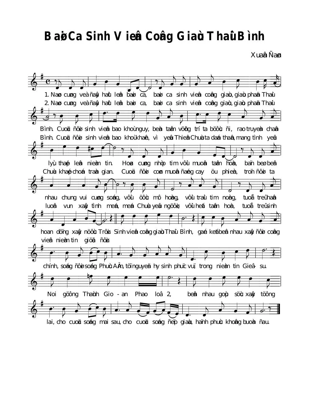 Page 1 of 1, bai ca sinh vien cong giao thai binh