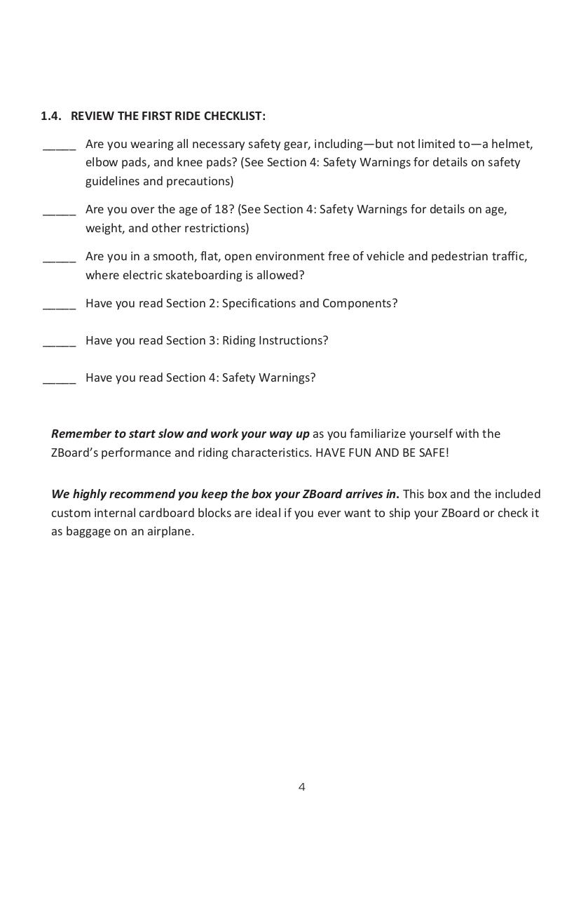 ZBoard User Manual FINAL V2014 Print Size.pdf - page 4/16