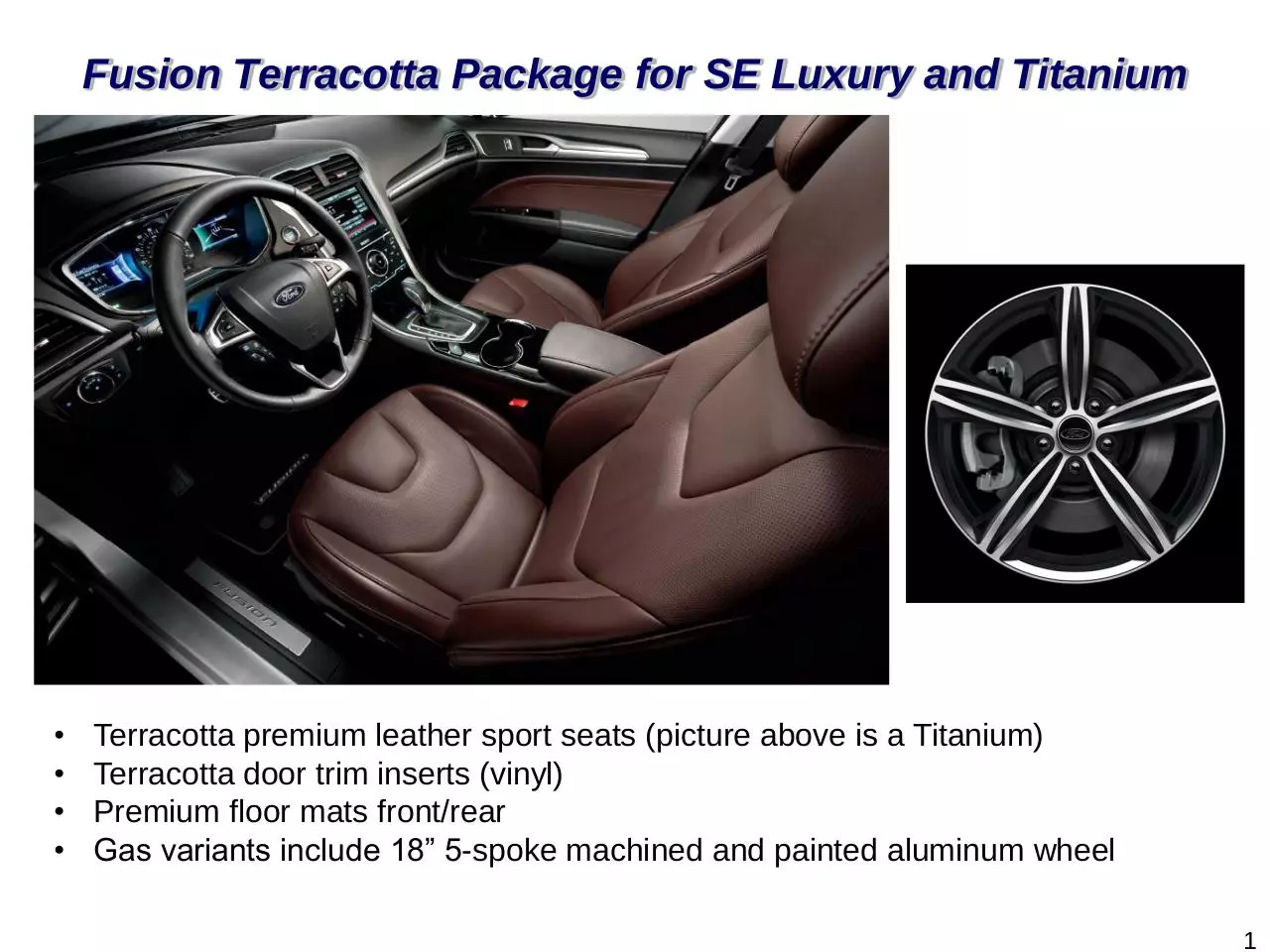 Page 1 of 1, 2015 Fusion Terracotta Package