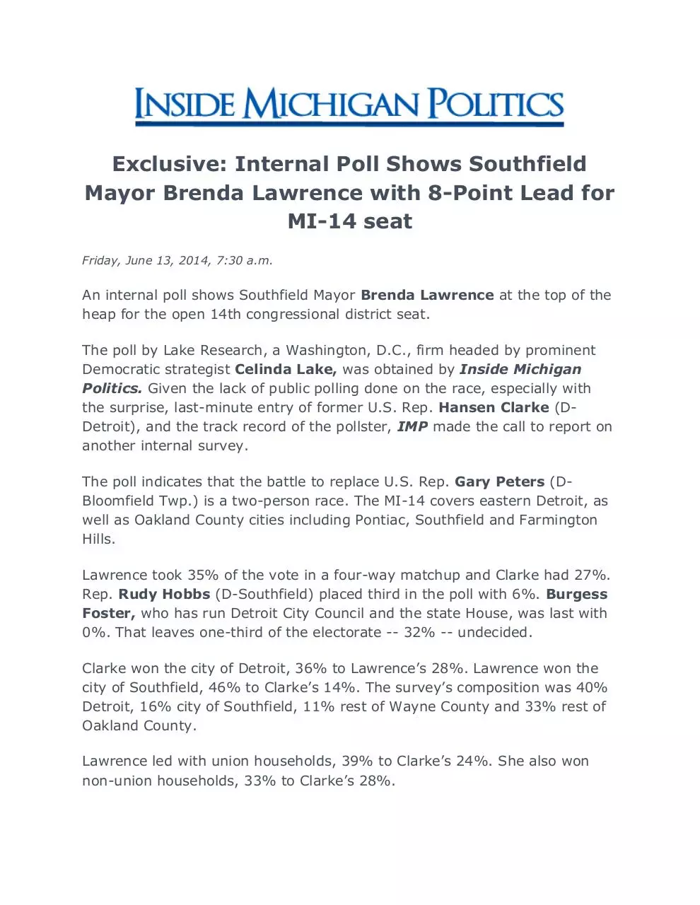Page 1 of 2, IMP Breaking New MI 14 Poll (1)