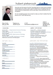 Page 2, Nomination Documents Hubert Piekarczyk