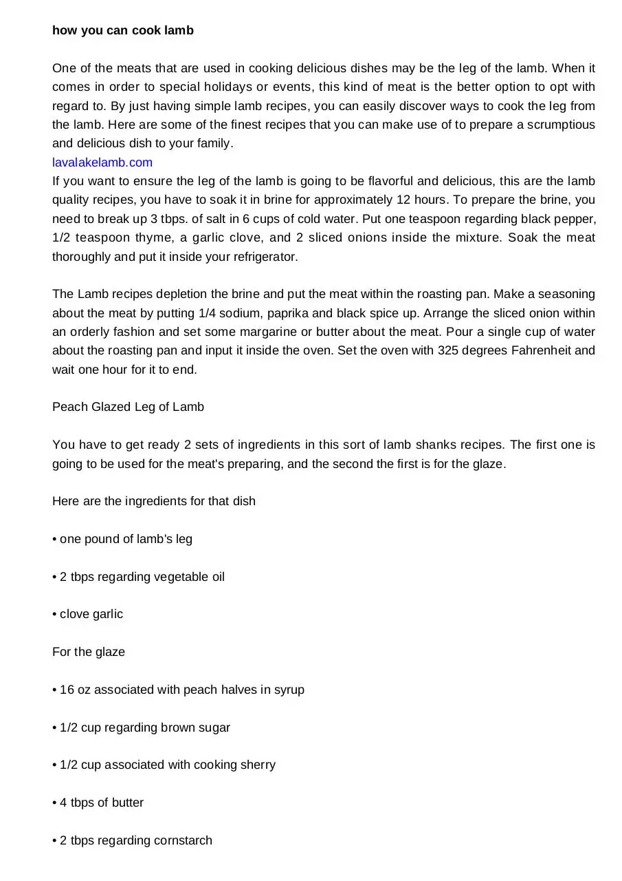 Page 1 of 2, how you can cook lamb1062