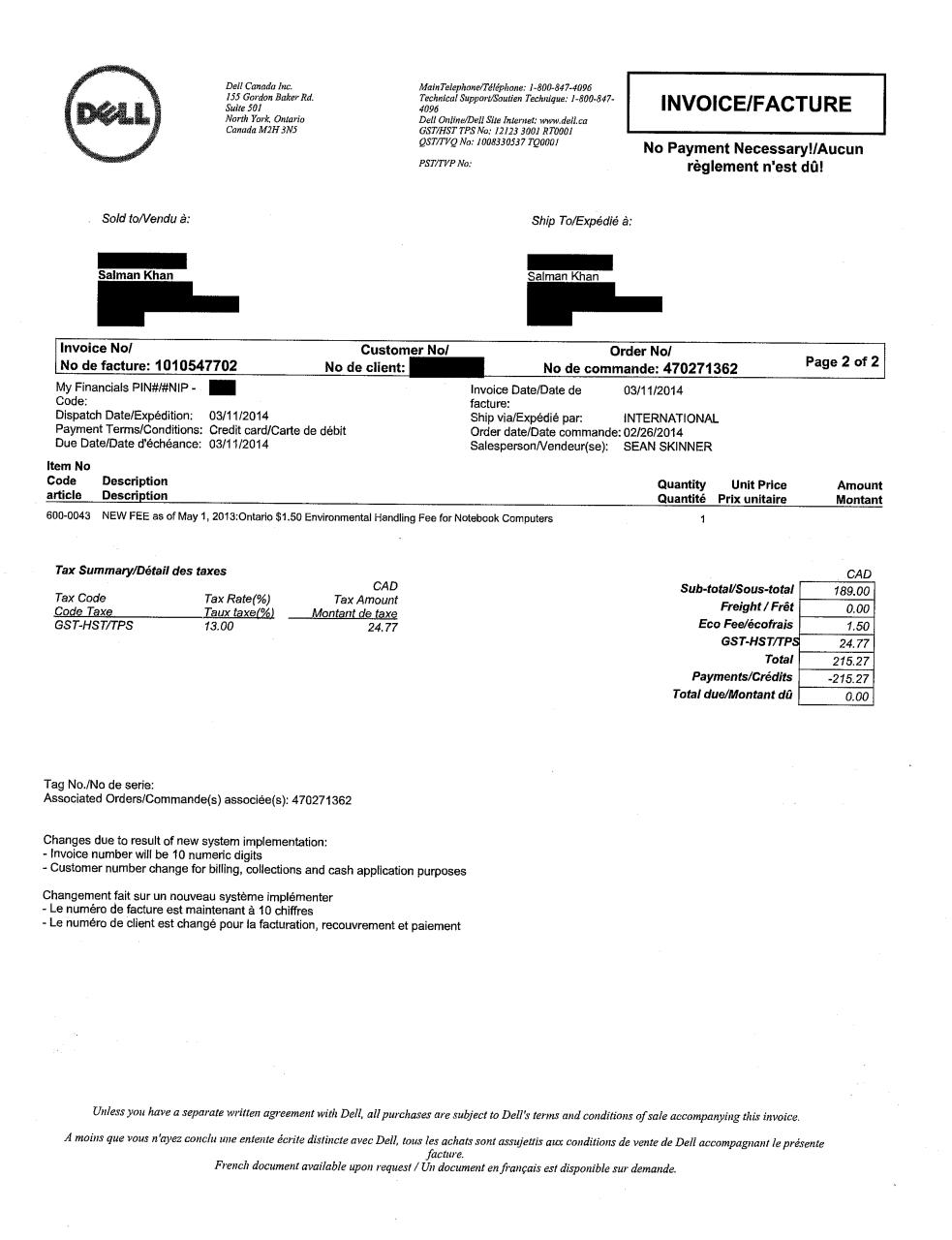 Document preview dell invoice.pdf - page 2/2