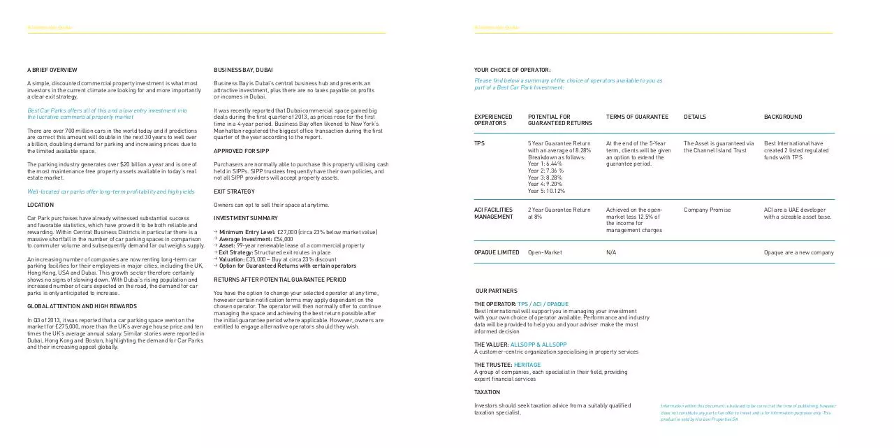 Page 2 of 2, Best Car Park Investment Business Bay Dubai